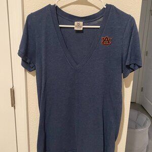 Victoria’s Secret PINK Auburn University V-Neck Tee | Navy Blue | Size Large